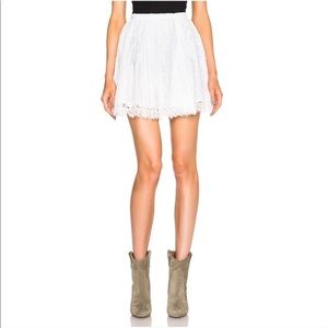 IRO Izia Pleated Lace Knit Overlay Skirt